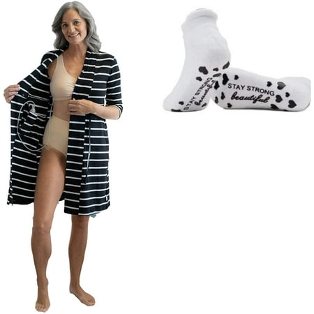 Gownies Post Surgery Recovery Robe & Motivational Socks/Mastectomy Breast Cancer Recovery Robe With Internal Pockets Hospital Recovery Robe
Gownies Post Surgery Recovery Robe & Motivational Socks/Mastectomy Breast Cancer Recovery Robe With Internal Pockets Hospital Recovery Robe