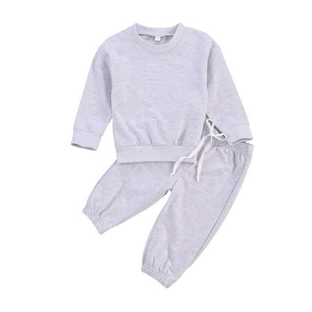 One opening Children s Two Piece Set Kid s Crew Neck Long Sleeve Pullover Elastic Lace Up Trousers
One opening Children s Two Piece Set Kid s Crew Neck Long Sleeve Pullover Elastic Lace Up Trousers