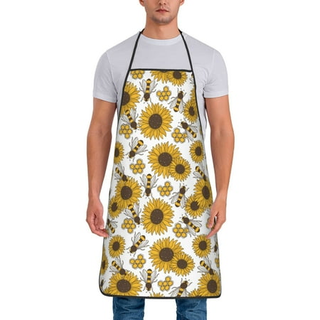 Tideii Sunflowers and Bees for Tie-up Apron Unisex Waterproof and Stain-Resistant Bib Apron for Kitchen Garden Painting
Tideii Sunflowers and Bees for Tie-up Apron Unisex Waterproof and Stain-Resistant Bib Apron for Kitchen Garden Painting