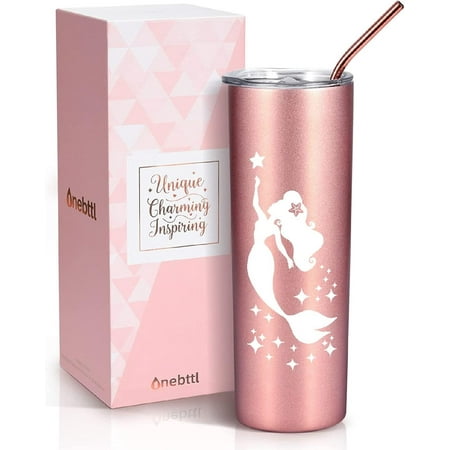 Mermaid Gifts for Girls & Women - 20oz/590ml Stainless Steel Insulated Tumbler with Straw & Lid Message Card - Be Mermazing (Rose Gold)
Mermaid Gifts for Girls & Women - 20oz/590ml Stainless Steel Insulated Tumbler with Straw & Lid Message Card - Be Mermazing (Rose Gold)