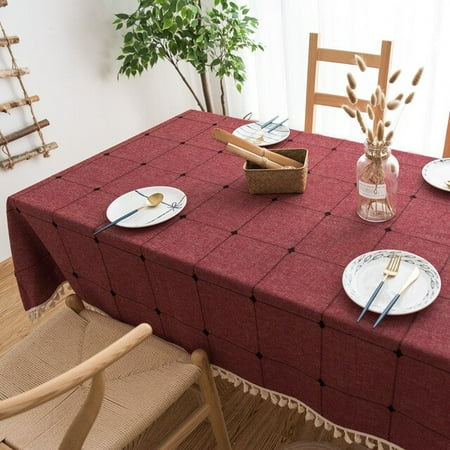 UMMH Linen Tablecloth With Tassels Waterproof Oilproof Tea Striped Table Cloth Thick Rectangular Wedding Dining Table Cover
UMMH Linen Tablecloth With Tassels Waterproof Oilproof Tea Striped Table Cloth Thick Rectangular Wedding Dining Table Cover