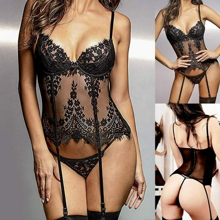 Yeleire Lingerie Women Babydoll Lace V Neck Mesh Sleepwear Lingerie With Thong Garter
Yeleire Lingerie Women Babydoll Lace V Neck Mesh Sleepwear Lingerie With Thong Garter
