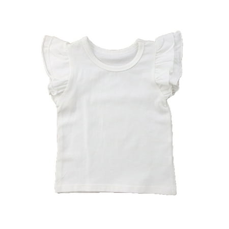 Gwiyeopda Toddler kids Baby Girls Short Sleeve Loose Tops Shirt Blouse Clothes 0-6 Years