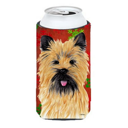 Cairn Terrier Snowflakes Holiday Christmas Tall Boy Hugger