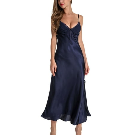 Lu s Chic Women s Satin Nightgown Dress Silk Lace Sleeveless Long Chemise Lingerie Sleepwear Navy US S (TagXL)
Lu s Chic Women s Satin Nightgown Dress Silk Lace Sleeveless Long Chemise Lingerie Sleepwear Navy US S (TagXL)