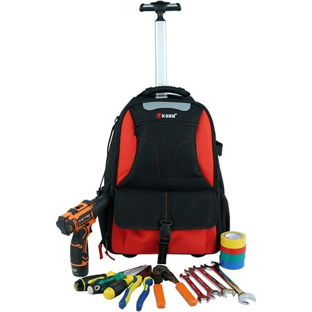 Rolling Tool Bag Backpack Heavy Duty Tool Bags with Wheels Water Resistant Roller Tool Backpack 37-Pocket and Multi-purpose Tool Organizer Red
Rolling Tool Bag Backpack Heavy Duty Tool Bags with Wheels Water Resistant Roller Tool Backpack 37-Pocket and Multi-purpose Tool Organizer Red