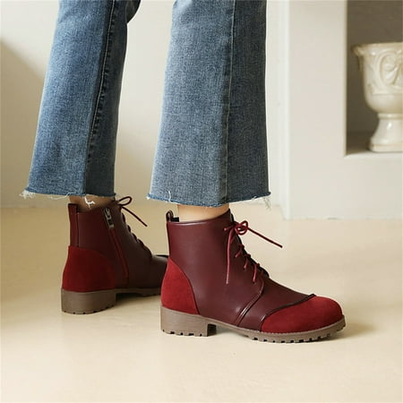 PhoneSoap Women s Shoes Retro Round Toe Lowheel Laceup Side Zipper British Style Short Boots Red
PhoneSoap Women s Shoes Retro Round Toe Lowheel Laceup Side Zipper British Style Short Boots Red