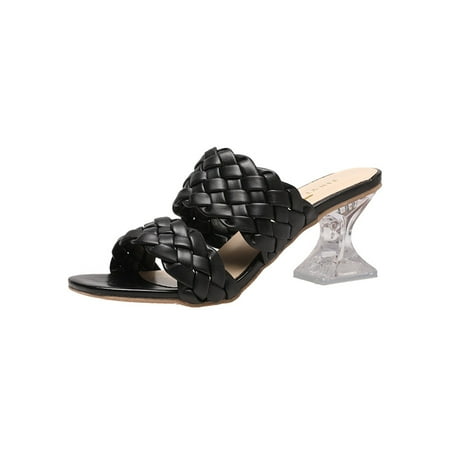 Women‘s Transparent Pyramid Heel Sandals Chunky Heel Woven Open Toe High Heels Square Toe Shoes
Women‘s Transparent Pyramid Heel Sandals Chunky Heel Woven Open Toe High Heels Square Toe Shoes