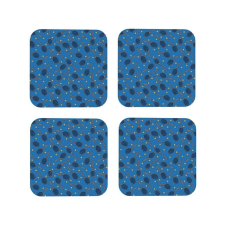 Tideii Tennis Rackets 1 for Leather Coasters 4 Pieces Anti-fouling and Anti-scalding Decorative Coasters Suitable for Restaurants Kitchens Coffee Shops-Square
Tideii Tennis Rackets 1 for Leather Coasters 4 Pieces Anti-fouling and Anti-scalding Decorative Coasters Suitable for Restaurants Kitchens Coffee Shops-Square