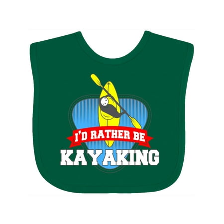 Inktastic I d Rather Be Kayaking Gift Baby Boy or Baby Girl Bib