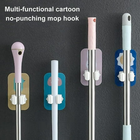 Mop Holder Wall Mounted Broom Hook Clip Cartoon Adhesive Hanger Storage Rack Organizer Type 1 by Jooan
Mop Holder Wall Mounted Broom Hook Clip Cartoon Adhesive Hanger Storage Rack Organizer Type 1 by Jooan