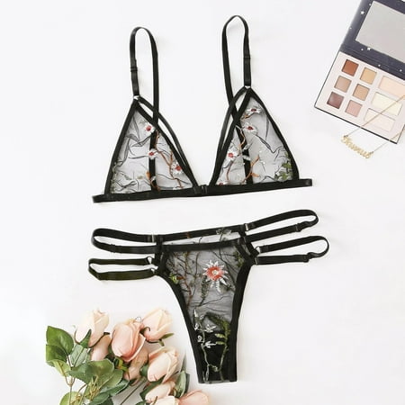 Pxiakgy lingerie for women Bra New Fashion Thong Sleepwear Underwear Lingerie Flower Lace Black + XXL
Pxiakgy lingerie for women Bra New Fashion Thong Sleepwear Underwear Lingerie Flower Lace Black + XXL