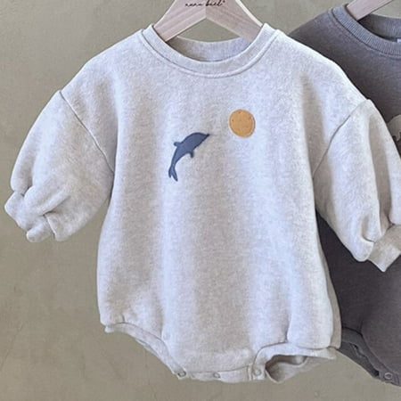 DancePeanut Cute Infant Baby Boy Girl Romper Cartoon Dolphin Round Neck Long Sleeve Pullover Tops Autumn Cotton Infant Jumpsuit Clothing
DancePeanut Cute Infant Baby Boy Girl Romper Cartoon Dolphin Round Neck Long Sleeve Pullover Tops Autumn Cotton Infant Jumpsuit Clothing
