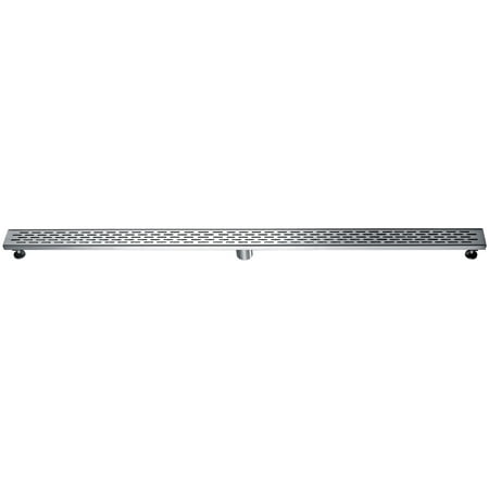 ALFI brand 59 Brushed Stainless Steel Linear Shower Drain with Groove Holes
