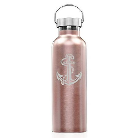 Rose Gold Double Wall Vacuum Insulated Stainless Steel Tumbler Travel Mug Anchor With Rope (25 oz Water Bottle)
Rose Gold Double Wall Vacuum Insulated Stainless Steel Tumbler Travel Mug Anchor With Rope (25 oz Water Bottle)