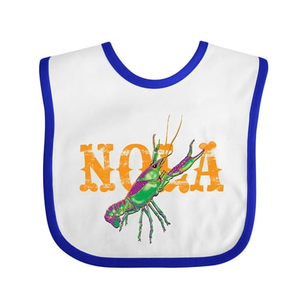 Inktastic NOLA Mardi Gras Crayfish in Orange Gift Baby Boy or Baby Girl Bib