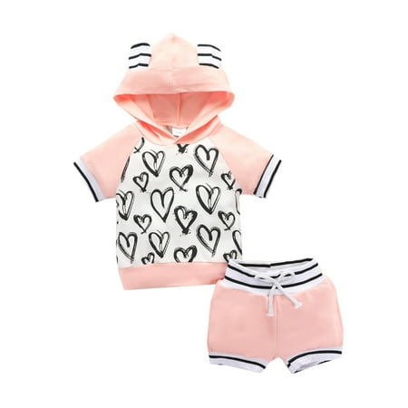 Fesfesfes Newborn Infant Baby Girls Heart Print Hoodie Top Sweater Shorts Outfits Set
Fesfesfes Newborn Infant Baby Girls Heart Print Hoodie Top Sweater Shorts Outfits Set