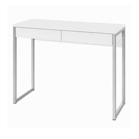 Tvilum Aurora 2 Drawer Computer Desk In White High Gloss Walmart