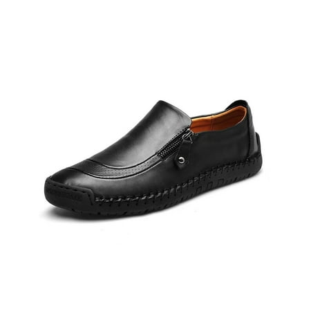

Gomelly Men Loafers Slip On Casual Shoes Comfort Flats Lightweight Dress Shoe Formal Business Penny Loafer Black 10