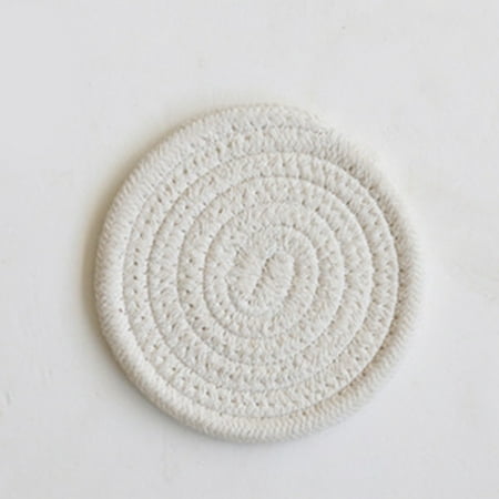 Absorbent Braided Cup Coasters Handmade Cotton Rope Round Coasters Hot Pads for Table Desk Protection White
Absorbent Braided Cup Coasters Handmade Cotton Rope Round Coasters Hot Pads for Table Desk Protection White