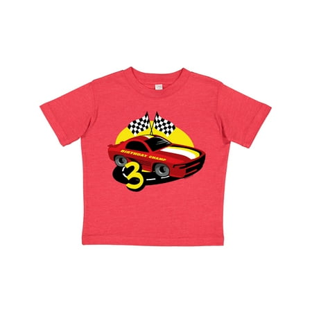 Inktastic Race Car 3rd Birthday Gift Toddler Boy Girl T-Shirt