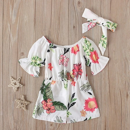 Leutsin Toddler Baby Girls Summer Floral Short Sleeve Jumpsuit + Bow Two-piece Children s Clothing
Leutsin Toddler Baby Girls Summer Floral Short Sleeve Jumpsuit + Bow Two-piece Children s Clothing