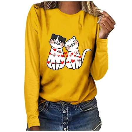 Yuwegr Top Women s Long Sweatshirt Blouse Printed Fashion Sleeve O-Neck Pullover under Scrub Women Long Sleeve Shirts
Yuwegr Top Women s Long Sweatshirt Blouse Printed Fashion Sleeve O-Neck Pullover under Scrub Women Long Sleeve Shirts
