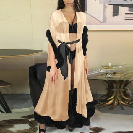 FZM Women Fashion Sexy Tulle Robe Long Lingerie Nightgown Bathrobe Sleepwear Feather Bridal Robe Lace Lingerie
FZM Women Fashion Sexy Tulle Robe Long Lingerie Nightgown Bathrobe Sleepwear Feather Bridal Robe Lace Lingerie
