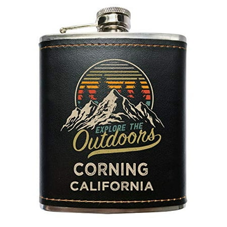 Corning California Explore the Outdoors Souvenir Black Leather Wrapped Stainless Steel 7 oz Flask
Corning California Explore the Outdoors Souvenir Black Leather Wrapped Stainless Steel 7 oz Flask
