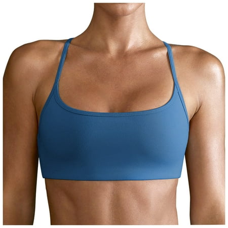 Knosfe Sports Bras for Women Large Bust Criss Cross Cami Tshirt Bra Blue XL
Knosfe Sports Bras for Women Large Bust Criss Cross Cami Tshirt Bra Blue XL