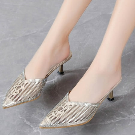 Ykohkofe Fashion Summer Women Sandals Pointed Toe Rhinestone High Heel Casual Style
Ykohkofe Fashion Summer Women Sandals Pointed Toe Rhinestone High Heel Casual Style