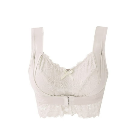 Reed Front Buckle Gathe R Up Breast Milk Sleep Lace No Steel Ring Bra