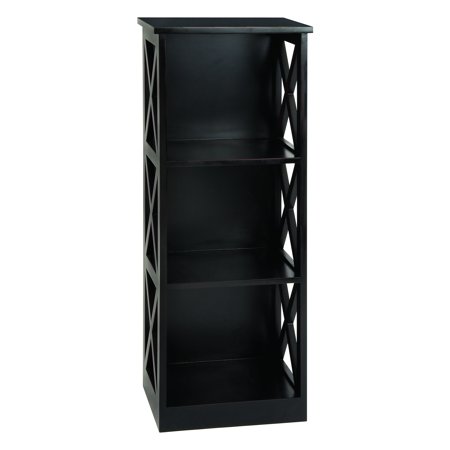 40 INCH HIGH WOOD SHELF WITH 3 DRAWERS