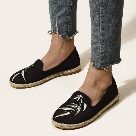 FZM Women shoes Leaf Embroidered Espadrille Loafers For Women Slip On Shallow Mouth Simple Single Shoes Casual Shoes Work Shoes
FZM Women shoes Leaf Embroidered Espadrille Loafers For Women Slip On Shallow Mouth Simple Single Shoes Casual Shoes Work Shoes