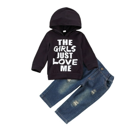 Infant Kids Baby Boy Hooded Sweater + Jeans Elastic Waist Hole Design Spring Autumn Clothing 6M-3T
Infant Kids Baby Boy Hooded Sweater + Jeans Elastic Waist Hole Design Spring Autumn Clothing 6M-3T