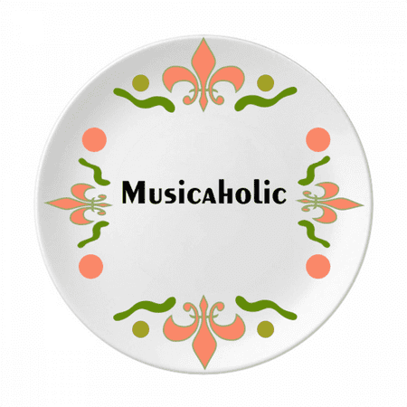 

Stylish Word Musicaholic Art Deco Fashion Flower Ceramics Plate Tableware Dinner Dish