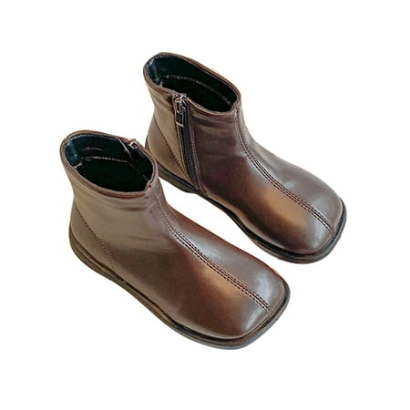 Daeful Kids Slip Resistant Side Zipper Casual Boot School Faux Leather Boots Outdoor Comfort Mid Calf Winter Shoes Dark Brown 6.5C
Daeful Kids Slip Resistant Side Zipper Casual Boot School Faux Leather Boots Outdoor Comfort Mid Calf Winter Shoes Dark Brown 6.5C
