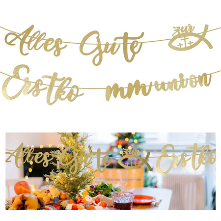 KissDate Communion Decoration Alles Gute zum First Communio Decoration Christening Confirmation Garland Banner Hanging Decoration
KissDate Communion Decoration Alles Gute zum First Communio Decoration Christening Confirmation Garland Banner Hanging Decoration