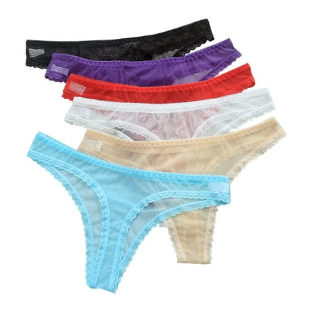 Knosfe 6 Pack Low Waisted See Through Thong Panties Women s Stretch Sexy Breathable Underwear
Knosfe 6 Pack Low Waisted See Through Thong Panties Women s Stretch Sexy Breathable Underwear
