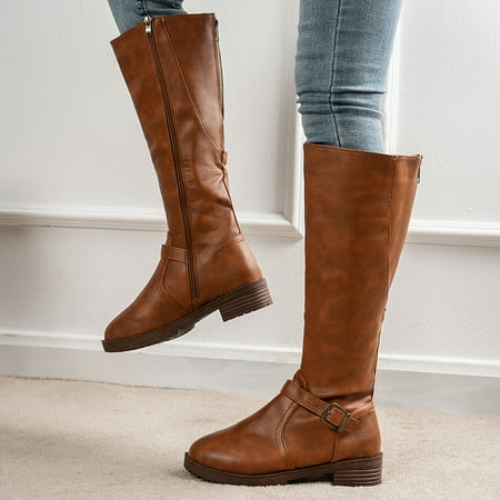 Women‘s Wide Calf Wear-resistant Riding Boots Solid Color Zip Back Boots Women‘s Footwear
Women‘s Wide Calf Wear-resistant Riding Boots Solid Color Zip Back Boots Women‘s Footwear