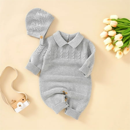 Hunpta Newborn Infant Baby Knit Romper Cotton Long Sleeve Boy Girl Sweater Clothes Baby Jumpsuit 1 Piece With Cute Hat Set
Hunpta Newborn Infant Baby Knit Romper Cotton Long Sleeve Boy Girl Sweater Clothes Baby Jumpsuit 1 Piece With Cute Hat Set