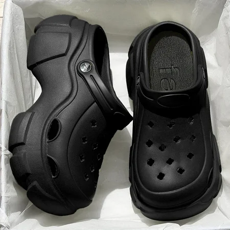 Women Slippers 2024 Summer High-Heeled Thick Sole Soft Sandals Outdoor Beach Slippers Cute Cat Hole Garden Shoes for A-Black 36-37
Women Slippers 2024 Summer High-Heeled Thick Sole Soft Sandals Outdoor Beach Slippers Cute Cat Hole Garden Shoes for A-Black 36-37