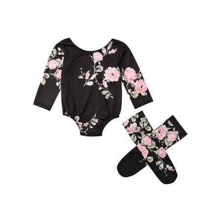 Yinyinxull Newborn Baby Girl Floral Romper Bodysuit Jumpsuit+Stockings 2Pcs Outfit Clothes Black 6-9 Months
Yinyinxull Newborn Baby Girl Floral Romper Bodysuit Jumpsuit+Stockings 2Pcs Outfit Clothes Black 6-9 Months