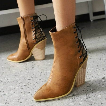 Women s New European And American Autumn And Winter Side Zipper Pointed Toe Overlapping Tie Color Matching Short Boots
Women s New European And American Autumn And Winter Side Zipper Pointed Toe Overlapping Tie Color Matching Short Boots