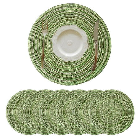 TRINGKY Heat-Resistant Round Place-Mats Set of 6 Table Mats for Dining Tables Durable
TRINGKY Heat-Resistant Round Place-Mats Set of 6 Table Mats for Dining Tables Durable