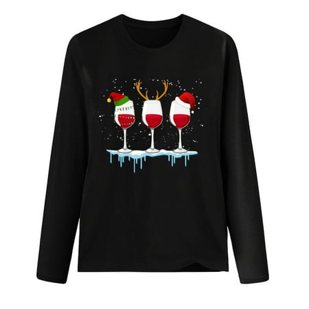 jsaierl Womens Christmas Shirts Long Sleeve Wine Glasses Print Top Round Neck Sweatshirt Cute Pullover Blouse Christmas Gifts for Teen Girls
jsaierl Womens Christmas Shirts Long Sleeve Wine Glasses Print Top Round Neck Sweatshirt Cute Pullover Blouse Christmas Gifts for Teen Girls