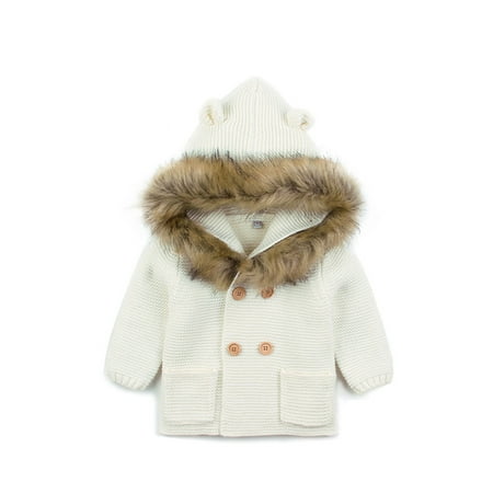 Toddler Boys Girls Winter Knitted Cardigan Sweater Jacket with Hooded Cute Bear Ear Fall Winter Sweater Outwear
Toddler Boys Girls Winter Knitted Cardigan Sweater Jacket with Hooded Cute Bear Ear Fall Winter Sweater Outwear