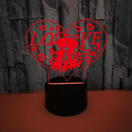 Love 3D night light 3D Illusion Acrylic Lamp Visual Night Light Confession Light for Valentine s Day --- Black Seat 
Love 3D night light 3D Illusion Acrylic Lamp Visual Night Light Confession Light for Valentine s Day --- Black Seat