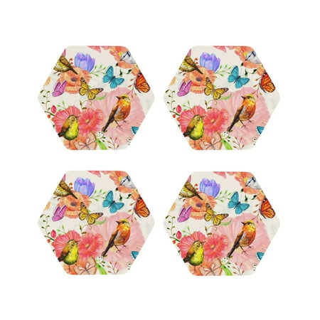 Tideii Flowers And Birds Watercolor for Leather Coasters 4 Pieces Anti-fouling and Anti-scalding Decorative Coasters Suitable for Restaurants Kitchens Coffee Shops-Hexagon
Tideii Flowers And Birds Watercolor for Leather Coasters 4 Pieces Anti-fouling and Anti-scalding Decorative Coasters Suitable for Restaurants Kitchens Coffee Shops-Hexagon