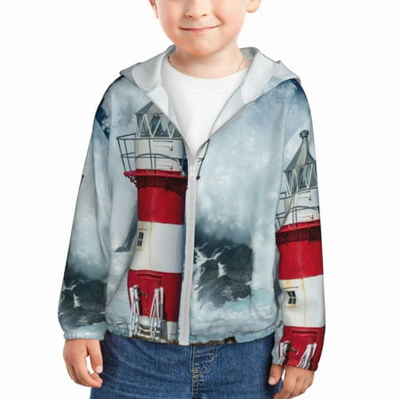 Ocsxa Circular Lighthouse Print Kids Active Zipper Sun Protection Jacket Boys Girls Hooded Cooling Shirt-2 Years
Ocsxa Circular Lighthouse Print Kids Active Zipper Sun Protection Jacket Boys Girls Hooded Cooling Shirt-2 Years